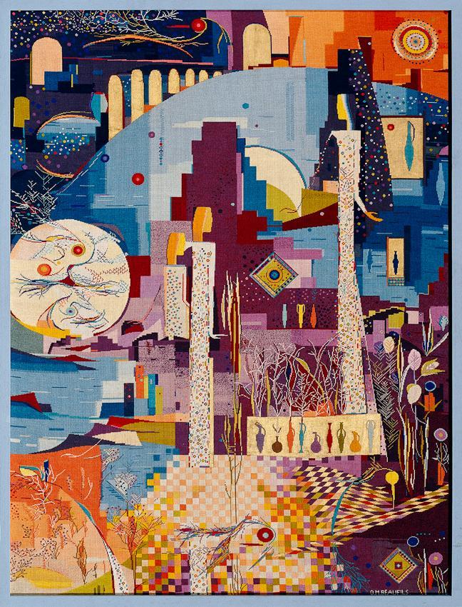 Olga-Maria Rubin-Beaufils, Auferstehung, 1973, Seidenstickerei, 107 x 81 cm, Belvedere, Wien, I…