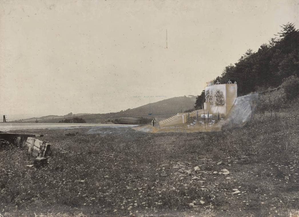 Entwurf für ein Straßenbaudenkmal der Nord-Süd-Verbindung im Burgenland. Alternativentwurf