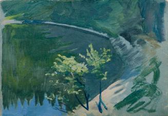 Otto Friedrich, See-Ecke beim Berghof, 1907, Öl auf Holz, 18,6 x 27,2 cm, Belvedere, Wien, Inv.…