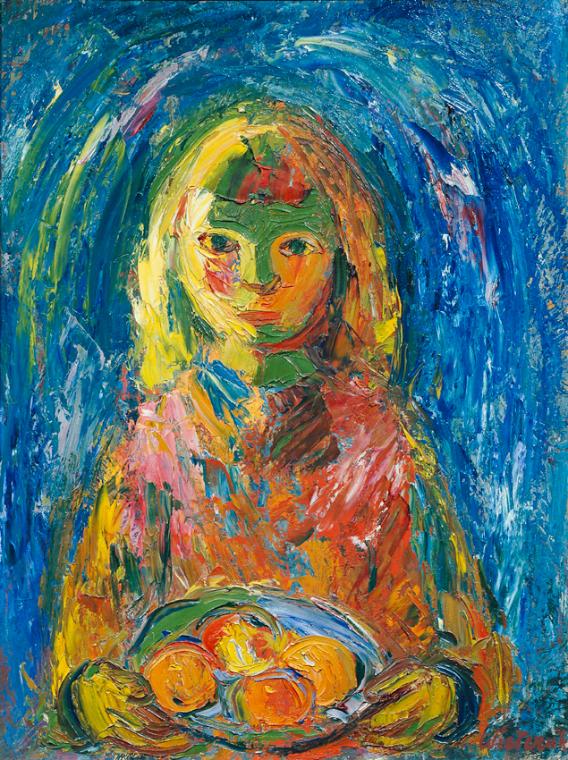 Peppino Wieternik, Bildnis meiner Tochter, 1947, Öl auf Sperrholz, 80 x 60 cm, Artothek des Bun…