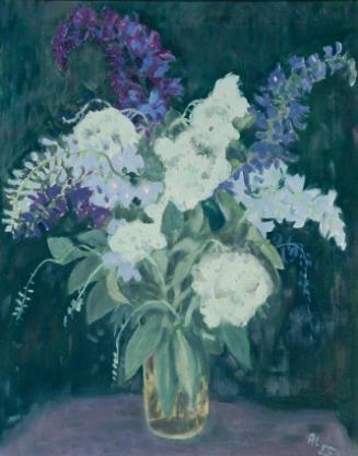 Axl Leskoschek, Blumenstück, 1955, Öl auf Leinwand, 62,5 x 48,5 cm, Artothek des Bundes, Dauerl…