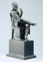 Philipp Theodor von Gosen, Heinrich Heine, 1902, Bronze, schwärzlich patiniert, H: 43 cm, Belve…