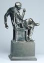 Philipp Theodor von Gosen, Heinrich Heine, 1902, Bronze, schwärzlich patiniert, H: 43 cm, Belve ...