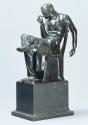 Philipp Theodor von Gosen, Heinrich Heine, 1902, Bronze, schwärzlich patiniert, H: 43 cm, Belve…