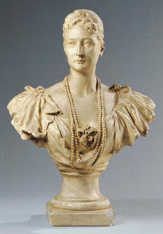 Stefan Schwartz, Zarin Alexandra Fjodorowna, nach 1894, Gips, H: 44 cm, Belvedere, Wien, Inv.-N…