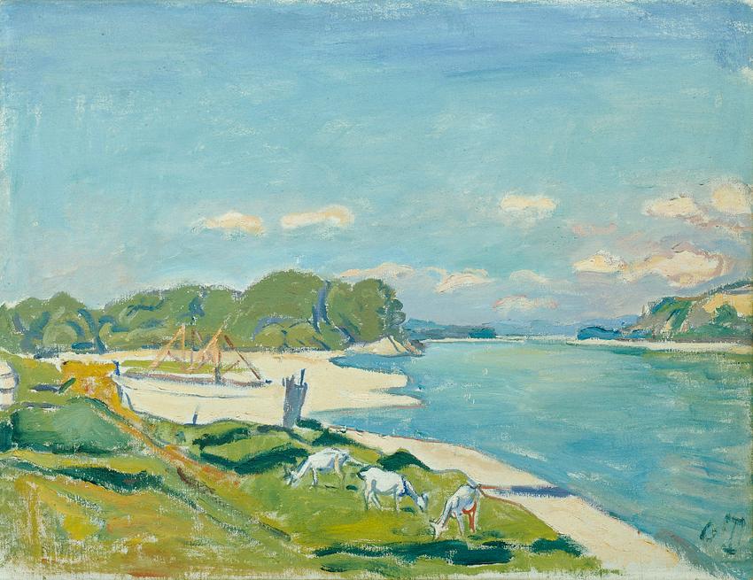 Otto Trubel, Donaulandschaft bei Melk, undatiert, Öl auf Leinwand, 100 × 80 cm, Belvedere, Wien…
