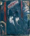 Hans Fronius, Judenviertel von Haarlem, Rückseite, 1959, Öl auf Hartfaserplatte, 40 x 34 cm, Be…
