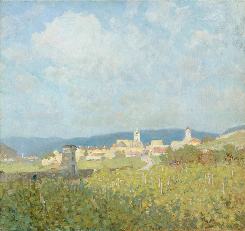 Anton Hans Karlinsky, Dürnstein in der Wachau, 1930, Öl auf Leinwand, 67 x 71 cm, Belvedere, Wi ...