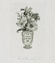 Hans Ranzoni, Exlibris Dr. Anna Lerperger, 1978, Kupferstich, 7,8 × 4,9 cm, Belvedere, Wien, In…