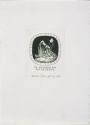 Hans Ranzoni, Exlibris In Memoriam M. F. Severin, 1988, Kupferstich, 5,9 × 4,7 cm, Belvedere, W ...