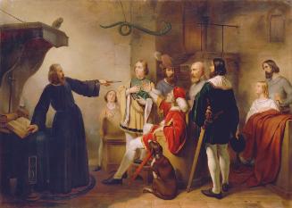 Carl Johann Nepomuk Hemerlein, Ein Astrologe weissagt Rudolf von Habsburg, vor 1850, Öl auf Lei…