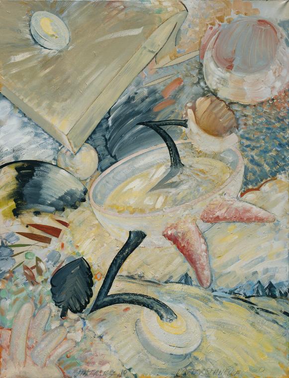 Christian Ludwig Attersee, Dotterschwelle, 1980, Acryllack auf Leinwand, 120 x 95,5 cm, Artothe…