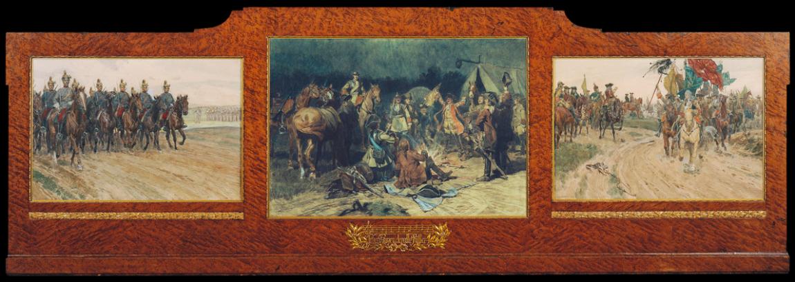 Ludwig Koch, Prinz Eugen der edle Ritter, 1907, Aquarell und Bleistift auf Papier, auf Leinwand…