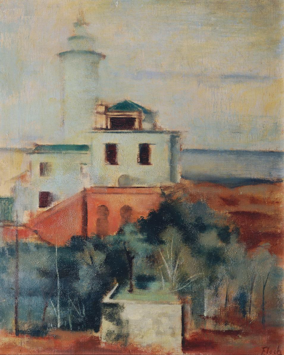 Joseph Floch, Südliche Landschaft mit Häusern, um 1934, Öl auf Leinwand, 61,5 x 50,5 cm, Belved…