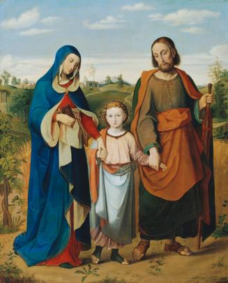 Eduard Ritter von Engerth, Die heilige Familie auf dem Heimweg vom Tempel, um 1855, Öl auf Lein…