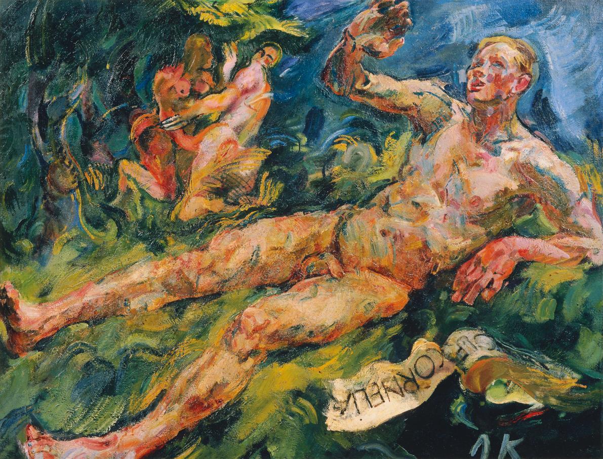 Anton Kolig, Klage, 1920, Öl auf Leinwand, 127 x 164 cm, Belvedere, Wien, Inv.-Nr. 2068