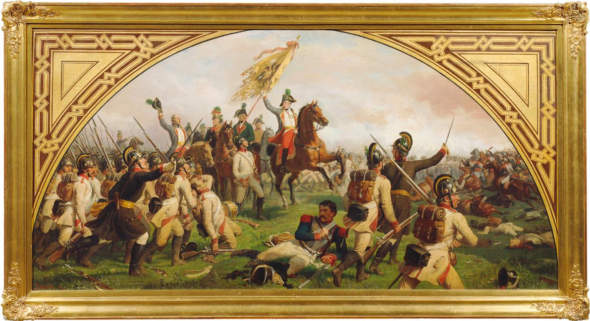 Karl von Blaas, Erzherzog Karl von Österreich in der Schlacht bei Aspern, 1870, Öl auf Leinwand…