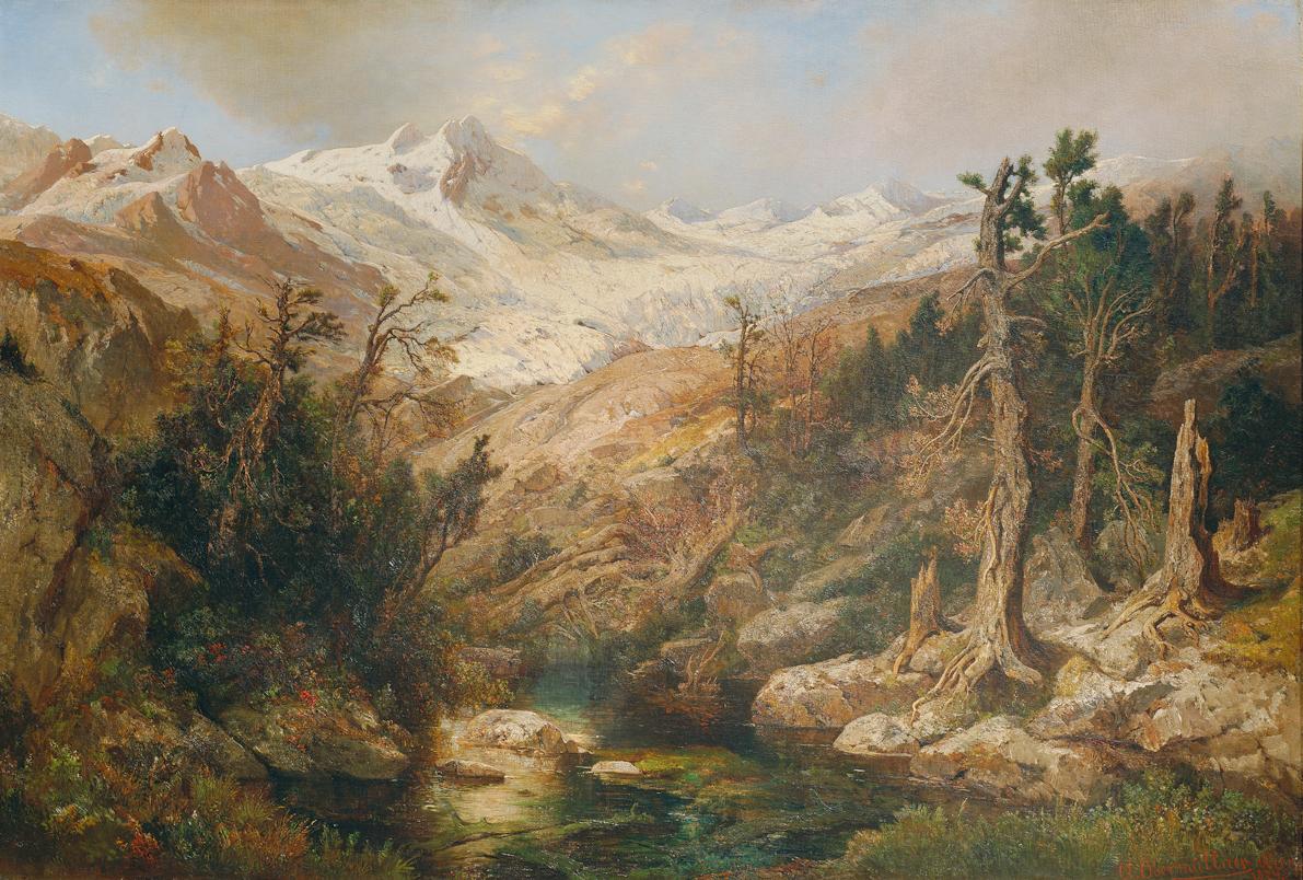 Adolf Obermüllner, Rauriser Goldberggletscher, 1874, Öl auf Leinwand, 108 x 159 cm, Belvedere, …