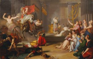 Luigi Sabatelli, Die Vetreibung Heliodors aus dem Tempel, Öl auf Leinwand, 240 x 375 cm, Belved…