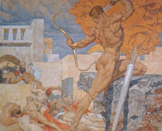 Alexander Rothaug, Apollo, die Pestpfeile aussendend, um 1920, Öl auf Leinwand, 185 x 236 cm, B…