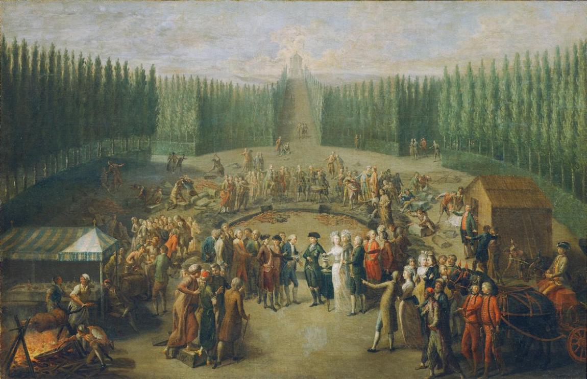 Martin Knoller, Die Grundsteinlegung des Concordiatempels in Laxenburg, 1795, Öl auf Leinwand, …