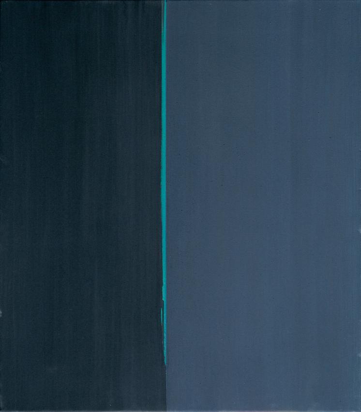 Eleonor Friedrich, Ohne Titel (Komposition in Schwarz), 1992, Mischtechnik auf Leinwand, 80 × 7…