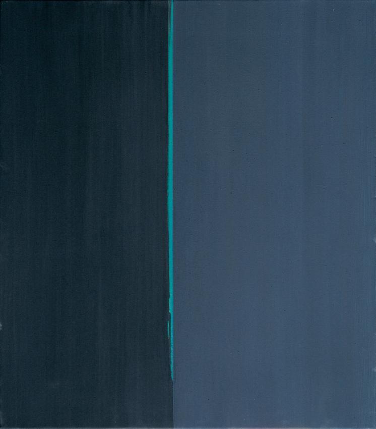 Eleonor Friedrich, Ohne Titel (Komposition in Schwarz), 1992, Mischtechnik auf Leinwand, 80 × 7 ...