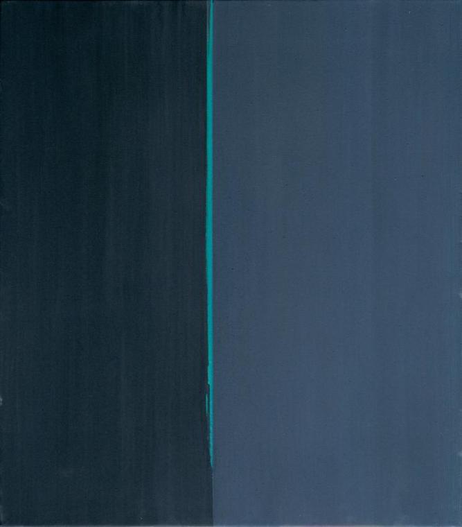 Eleonor Friedrich, Ohne Titel (Komposition in Schwarz), 1992, Mischtechnik auf Leinwand, 80 × 7…