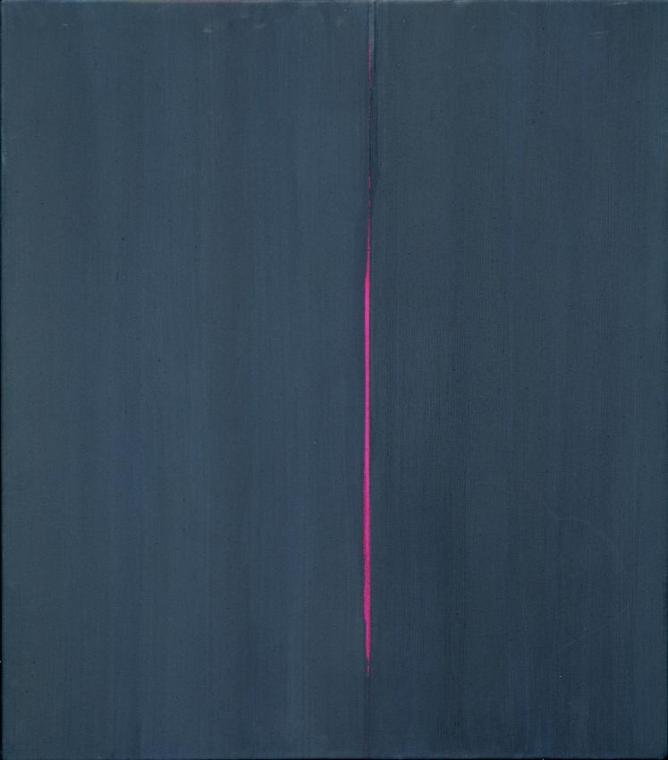 Eleonor Friedrich, Ohne Titel (Komposition in Schwarz), 1992, Mischtechnik auf Leinwand, 80 × 7…