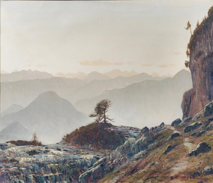 Anton Filkuka, Im Ausseerland, um 1940, Öl auf Leinwand, 120 x 140 cm, Belvedere, Wien, Inv.-Nr…