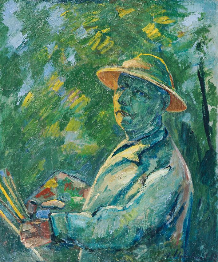 Anton Steinhart, Selbstbildnis, 1957, Öl auf Leinwand, 96 x 80 cm, Artothek des Bundes, Dauerle…