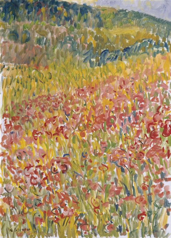 Greta Schreyer-Loebl, Spätsommer, 1980, Öl auf Leinwand, 91,5 x 66 cm, Belvedere, Wien, Inv.-Nr…