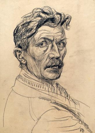 Franz Barwig d. Ä., Selbstbildnis, 1927, Kohle auf Papier, 44,5 x 31 cm, Belvedere, Wien, Inv.-…