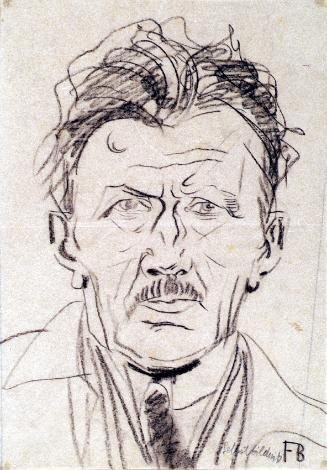 Franz Barwig d. Ä., Selbstbildnis, um 1930/31, Kohle auf Papier, 26,5 x 18,5 cm, Belvedere, Wie…