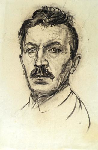 Franz Barwig d. Ä., Selbstbildnis, um 1927, Kohle auf Papier, 42,5 x 28 cm, Belvedere, Wien, In…