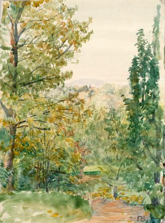 Franz Barwig d. Ä., Unser Garten, um 1920/25, Aquarell auf Papier, 38,5 x 28,5 cm, Belvedere, W…