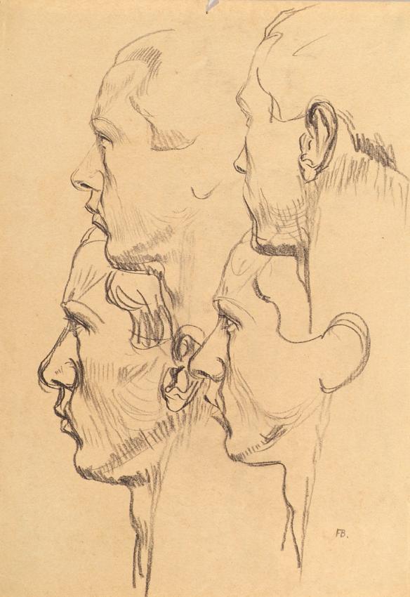 Studien zur Porträtbüste seines Sohnes Walter