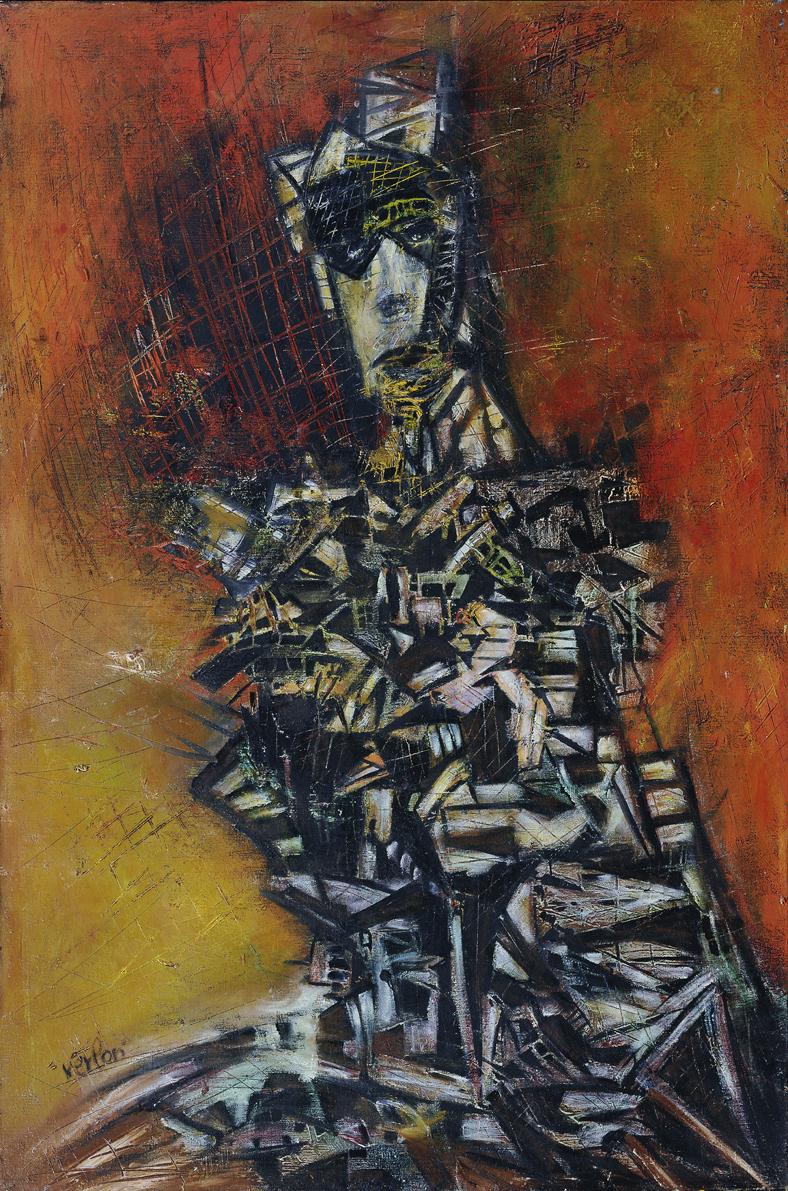 André Verlon, Verblendung, 1973-1980, Öl auf Leinwand, 146 × 97 cm, Artothek des Bundes, Dauerl…