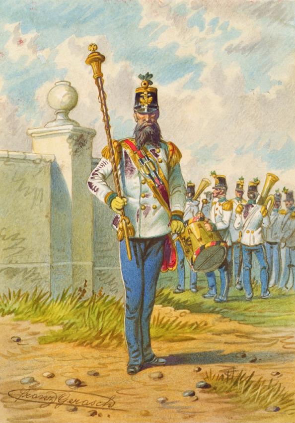 Franz Gerasch, Soldat, 1859, Aquarell auf Papier, 15,7 × 11,1 cm, Belvedere, Wien, Inv.-Nr. 466…