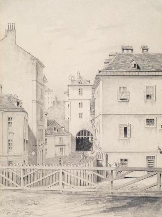 Heinrich Lang, Das Neutor in Wien, 1860, Bleistift auf Papier, 25,6 × 19 cm, Belvedere, Wien, I…