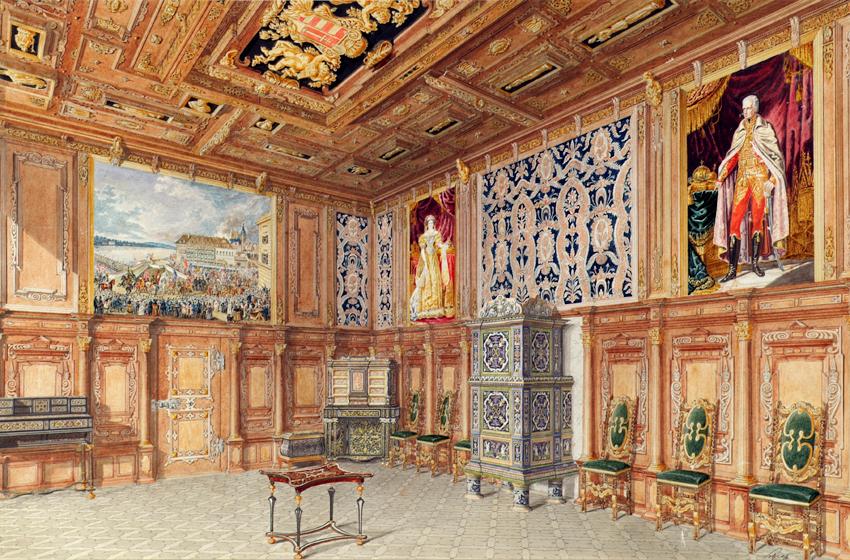 Der Krönungssaal in Schloss Laxenburg bei Wien