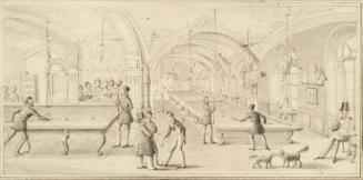 Michael Stohl, Der Billardsaal des "Wiener Café" an der Ecke Neuer Markt und Plankengasse in Wi…