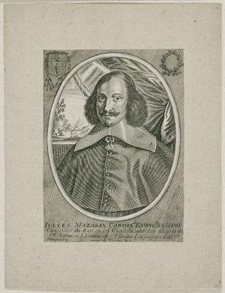 Balthasar Moncornet, Kardinal Jules Mazarin, Kupferstich auf Papier, Plattenmaße: 15,5 x 11,3 c…