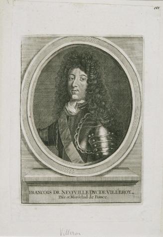 Unbekannter Stecher, Der französische General François de Neufville, duc de Villeroy, Marschall…