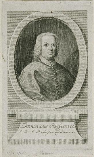 Kardinal Domenico Passionei, undatiert, Kupferstich auf Papier, Blattmaße: 16 × 9,5 cm, Belvede…
