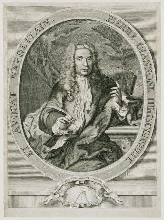 Der Historiker Pietro (Pierre) Giannone, undatiert, Kupferstich auf Papier, Blattmaße: 22,2 × 1…