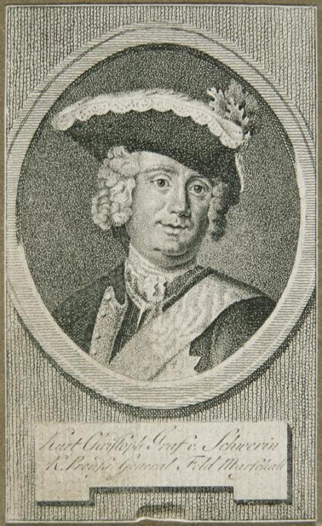 Unbekannter Stecher, Der preußische Generalfeldmarschall Kurt Christoph Graf von Schwerin, unda…