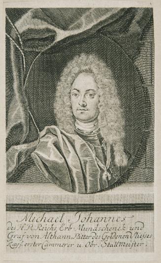 Michael Johann Graf Althann, undatiert, Kupferstich auf Papier, Blattmaße: 15,7 × 9,2 cm, Belve…