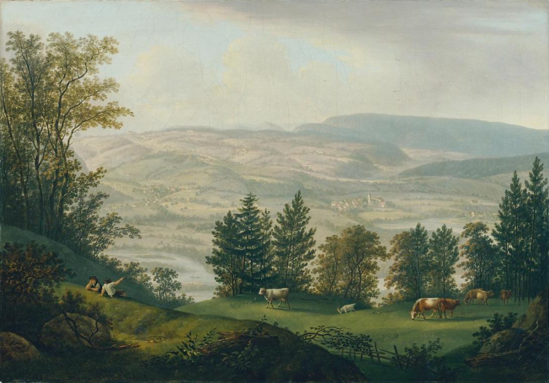 Johann Caspar Rahn, Umgebung der Ruine Habsburg, 1804, Öl auf Leinwand, 54 x 77 cm, Belvedere, …