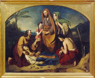 Adam Brenner, Die Beerdigung des heiligen Stephanus, 1835, Öl auf Leinwand, 126 x 158 cm, Belve…